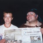 Stephen Kronenberger reads the Farm and Dairy in Rochester
