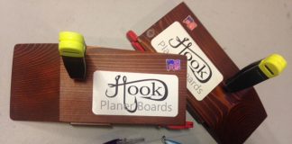 Planer boards are turning heads in fishing Set of Jerry Brandt's in-line planer boards