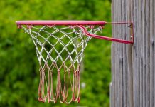 Old farm barns were the perfect spot for winter basketball basketball hoop