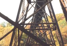 Red dog covered back roads 60 years ago Beiler's Run Trestle