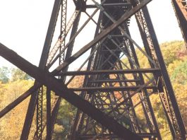 Red dog covered back roads 60 years ago Beiler's Run Trestle