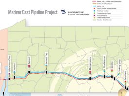 Mariner East 2 pipeline map
