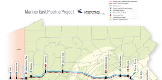 Mariner East 2 pipeline map