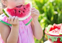 Small changes can go far in preventing childhood obesity little girl eating watermelon