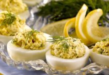 Crab Stuffed Deviled Eggs