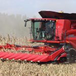 Corn, soybean harvest is ahead of schedule combining corn