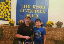 Big Knob Grange Fair sale results Josh Yeck and his 266-pound grand champion hog