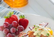 Baked Honey Bacon Benedict Baked Honey Bacon Benedict