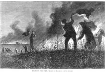 Fires common in the Old West prairies western fires