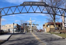 Two Ohio electric co-ops get $145 million from USDA for upgrades Cambridge sign