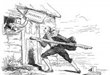 Good old days: Tricking the schoolmaster school teacher breaking down door