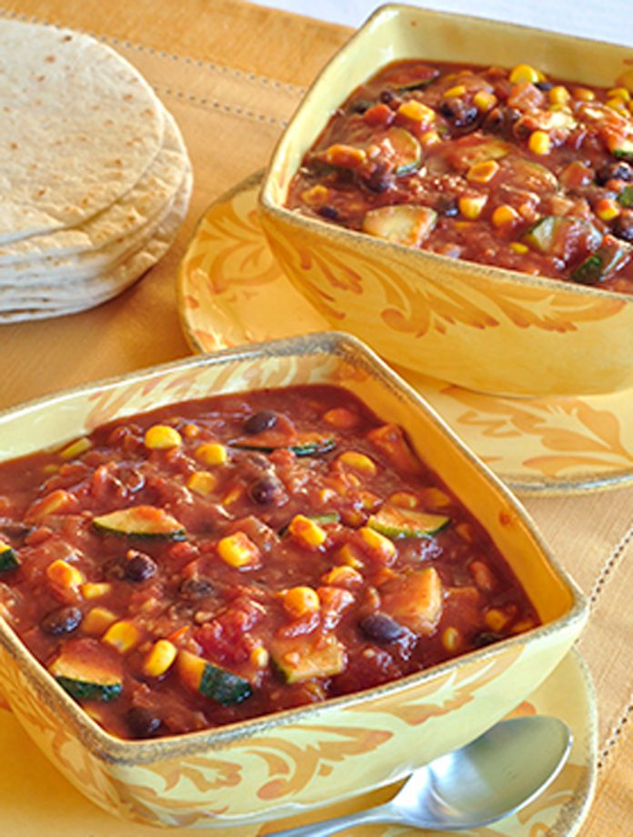 Two Bowls of Burrito Soup with tortillas
