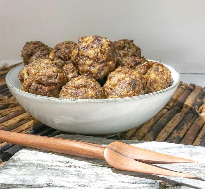 Cream Cheese Sausage Balls Cream Cheese Sausage Balls in a bowl.