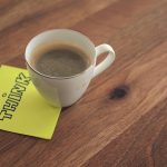 Think of key words to stay focused throughout new year post-it note