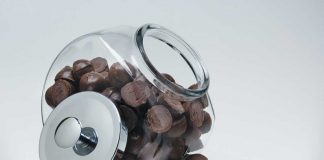 Coconut Candy Centers in a jar.