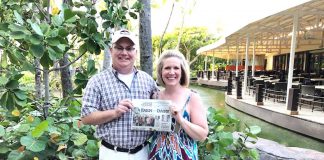 The Weaver's from Howland, OH, vacationing in Aruba with their Farm and Dairy Newspaper.