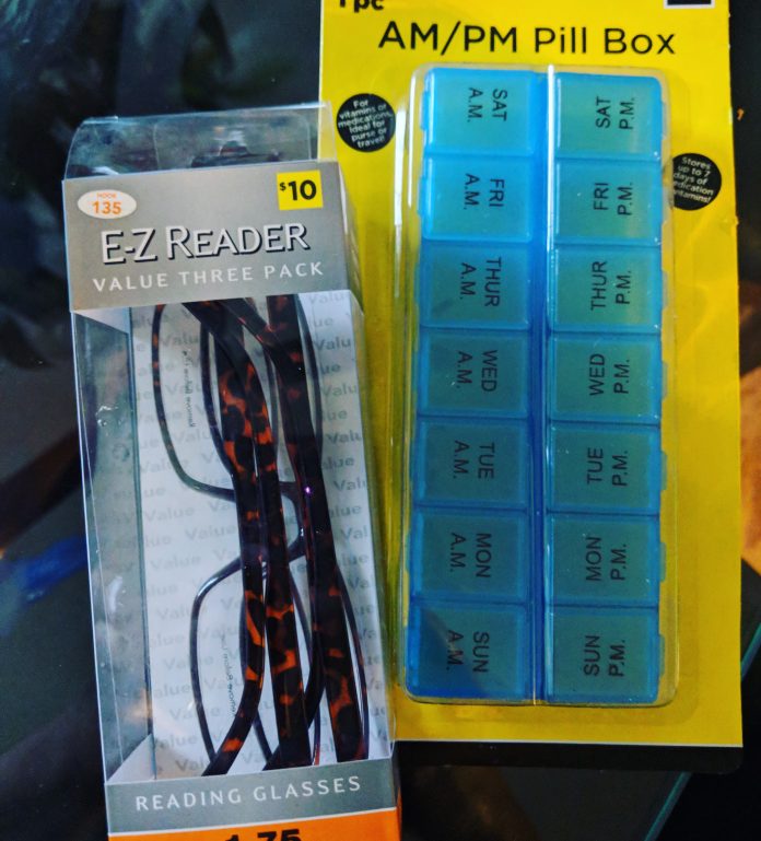 reading glasses and pill cases reading glasses and pill cases