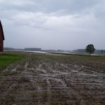Plan ahead for a rainy spring flood waters in a shelby county corn field