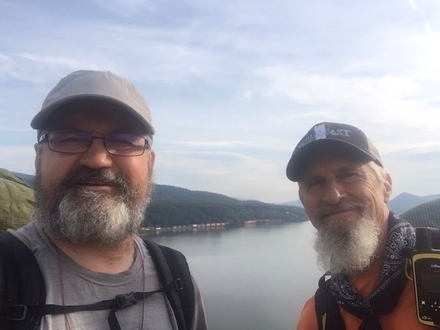 Chuck Defer and his hiking partner Goat Chuck Defer and his hiking partner Goat