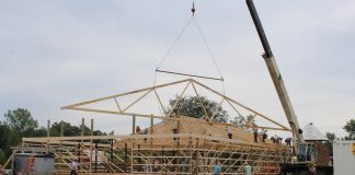 barn raising workers