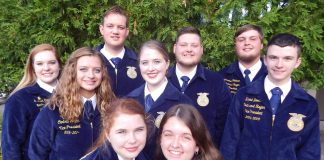 west virignia ffa state officers group photo