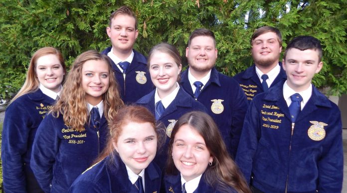 wv ffa west virignia ffa state officers group photo