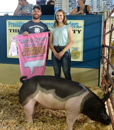 2019 Carroll County Fair Sale Reserve Champion Hog