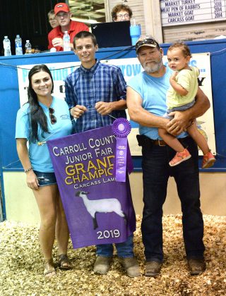 2019 Carroll County Fair Sale Grand Champion Carcass Lamb