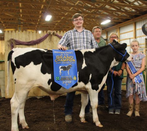 Bryce Arbaugh’s grand champion dairy feeder sold to Parker Insurance Agency LLC and Parker Farms for $2 a pound.