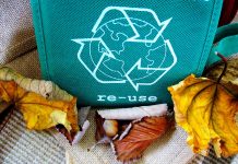 Resolutions for the rest of us reusable bag with recycling symbol
