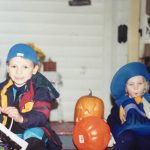 An old picture of Kym Seabolt's children celebrating a past Halloween