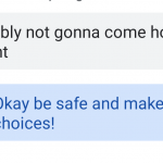 The care and feeding of your 269-month-old Kym Seabolt's text conversation with Boywonder