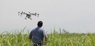farmer using a drone