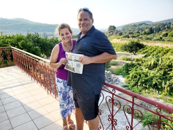 Mike Smyczek and Kalliopi Tsakoumagos took us to Samos Island in Greece. They visited a grape vineyard during harvest.