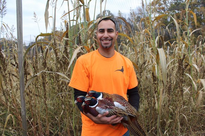 pheasants-1 man with pheasant in arms