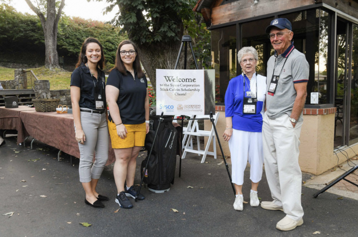Scholarship winners Kylie Phillips and Chandler Steele pose with Virginia and Mick Colvin. Scholarship winners Kylie Phillips and Chandler Steele pose with Virginia and Mick Colvin.