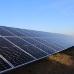 Lawmakers want more solar manufacturing to happen in US solar panels in an array in Ohio in the winter