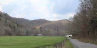 A rural road in West Virginia.