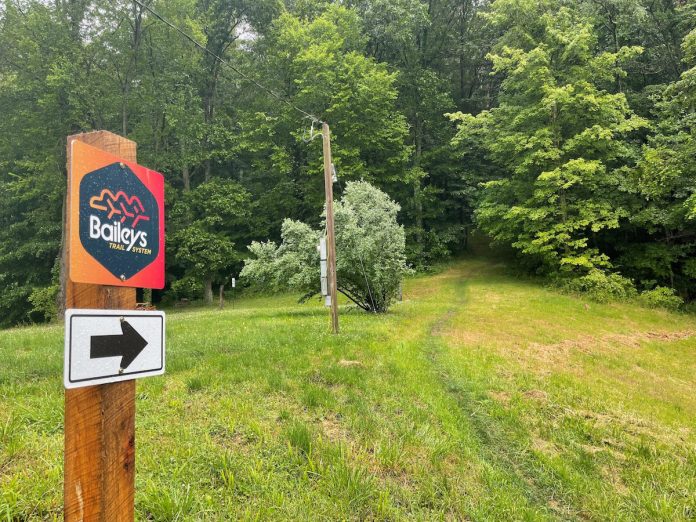 bailey trail system trailhead sign for baileys trail