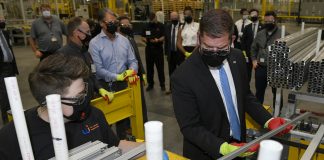 First Solar breaks ground on new Ohio solar panel plant labor secretary tours factory
