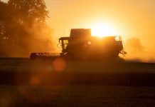 Mixed news has corn defensive, but soybeans higher combine harvester