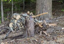 Finding the joy in everyday tasks splitting wood