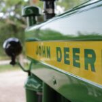 How green was our machinery shed john deere logo on tractor