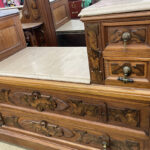 Mr. Big Stuff walnut and marble topped Eastlake Vanity Dresser circa 1880