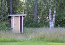 The old outhouse outhouse