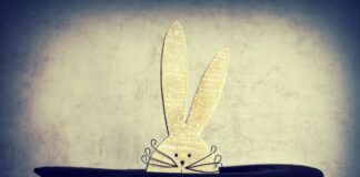 Open your heart to everyday magic rabbit in a top hat