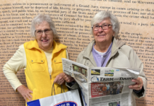 Checking out the Made in America Store in New York Margaret Lowe and Virginia Carroll