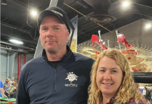 At the National Farm Machinery with Kyle and Rebecca Scott Kyle and Rebecca Scott