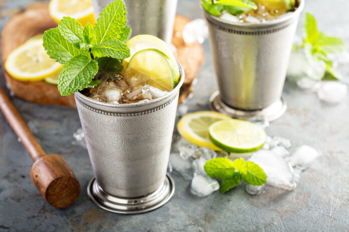 Classic mint julep cocktail