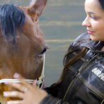 Runzo reigns: Ohio teen leads National Reining Horse Youth Association a young woman looks at her horse as she bridles him
